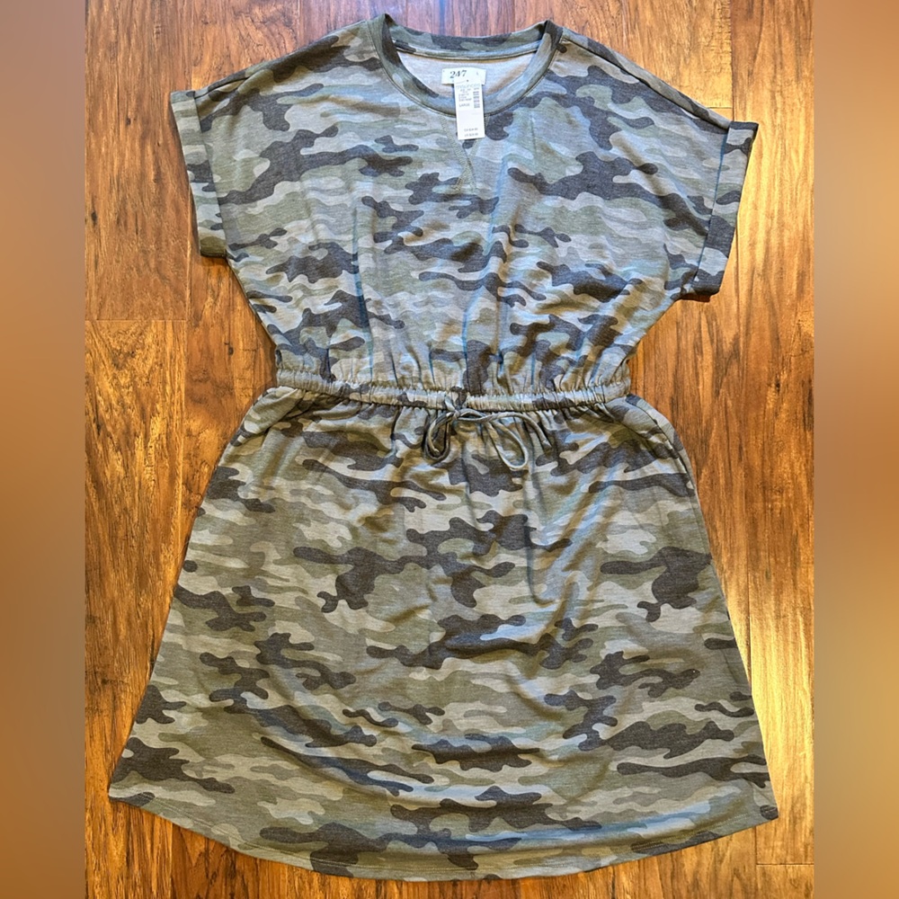 Maurices Camouflage Dress with Drawstring Waist